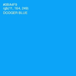 #0BA4F9 - Dodger Blue Color Image