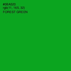 #0BA520 - Forest Green Color Image