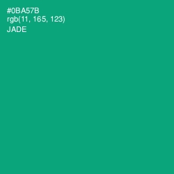 #0BA57B - Jade Color Image