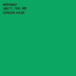 #0BA662 - Green Haze Color Image