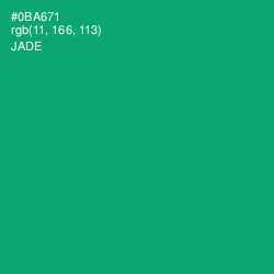 #0BA671 - Jade Color Image