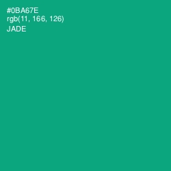 #0BA67E - Jade Color Image