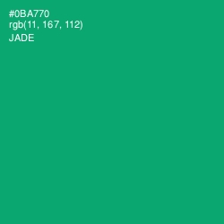 #0BA770 - Jade Color Image