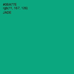 #0BA77E - Jade Color Image