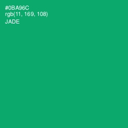 #0BA96C - Jade Color Image