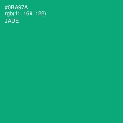 #0BA97A - Jade Color Image