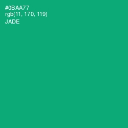 #0BAA77 - Jade Color Image