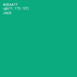 #0BAA7F - Jade Color Image