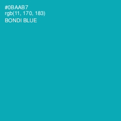 #0BAAB7 - Bondi Blue Color Image