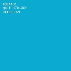 #0BAAD1 - Cerulean Color Image