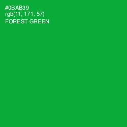 #0BAB39 - Forest Green Color Image