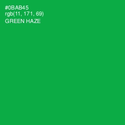 #0BAB45 - Green Haze Color Image