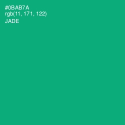 #0BAB7A - Jade Color Image