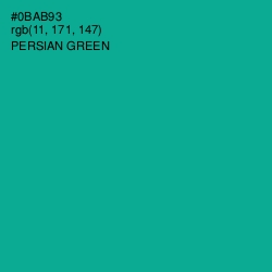 #0BAB93 - Persian Green Color Image