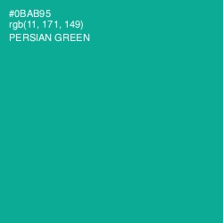 #0BAB95 - Persian Green Color Image