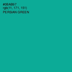 #0BAB97 - Persian Green Color Image