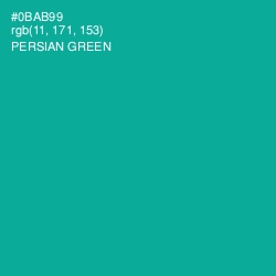 #0BAB99 - Persian Green Color Image