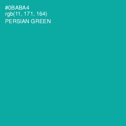 #0BABA4 - Persian Green Color Image