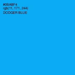 #0BABF4 - Dodger Blue Color Image