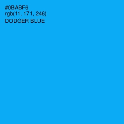 #0BABF6 - Dodger Blue Color Image