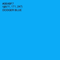 #0BABF7 - Dodger Blue Color Image