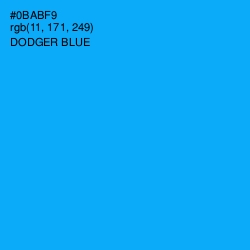 #0BABF9 - Dodger Blue Color Image