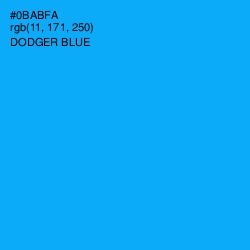 #0BABFA - Dodger Blue Color Image