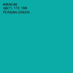 #0BACA8 - Persian Green Color Image