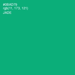 #0BAD79 - Jade Color Image