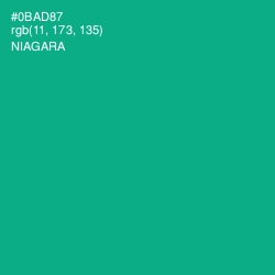 #0BAD87 - Niagara Color Image