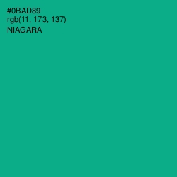 #0BAD89 - Niagara Color Image