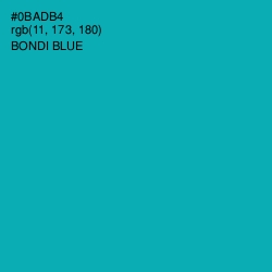 #0BADB4 - Bondi Blue Color Image