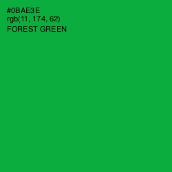 #0BAE3E - Forest Green Color Image