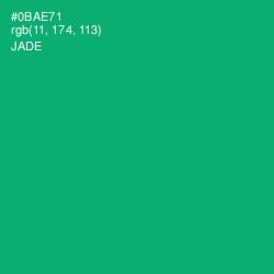 #0BAE71 - Jade Color Image