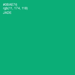 #0BAE76 - Jade Color Image