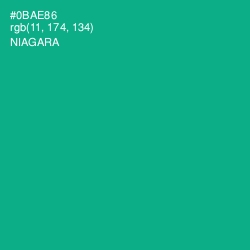 #0BAE86 - Niagara Color Image