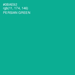 #0BAE92 - Persian Green Color Image