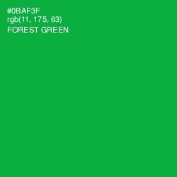 #0BAF3F - Forest Green Color Image