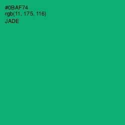 #0BAF74 - Jade Color Image