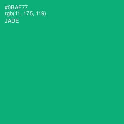 #0BAF77 - Jade Color Image