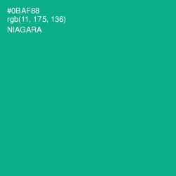 #0BAF88 - Niagara Color Image