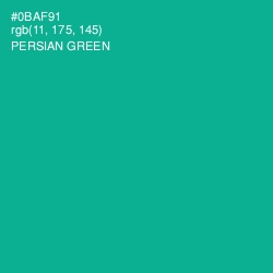 #0BAF91 - Persian Green Color Image