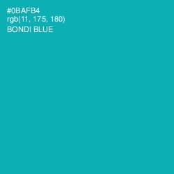 #0BAFB4 - Bondi Blue Color Image