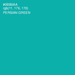 #0BB0AA - Persian Green Color Image