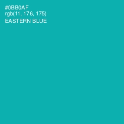 #0BB0AF - Eastern Blue Color Image