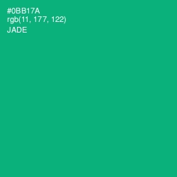 #0BB17A - Jade Color Image