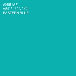 #0BB1AF - Eastern Blue Color Image