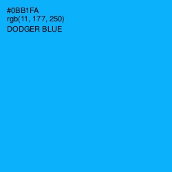 #0BB1FA - Dodger Blue Color Image