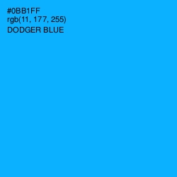 #0BB1FF - Dodger Blue Color Image