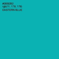 #0BB2B2 - Eastern Blue Color Image